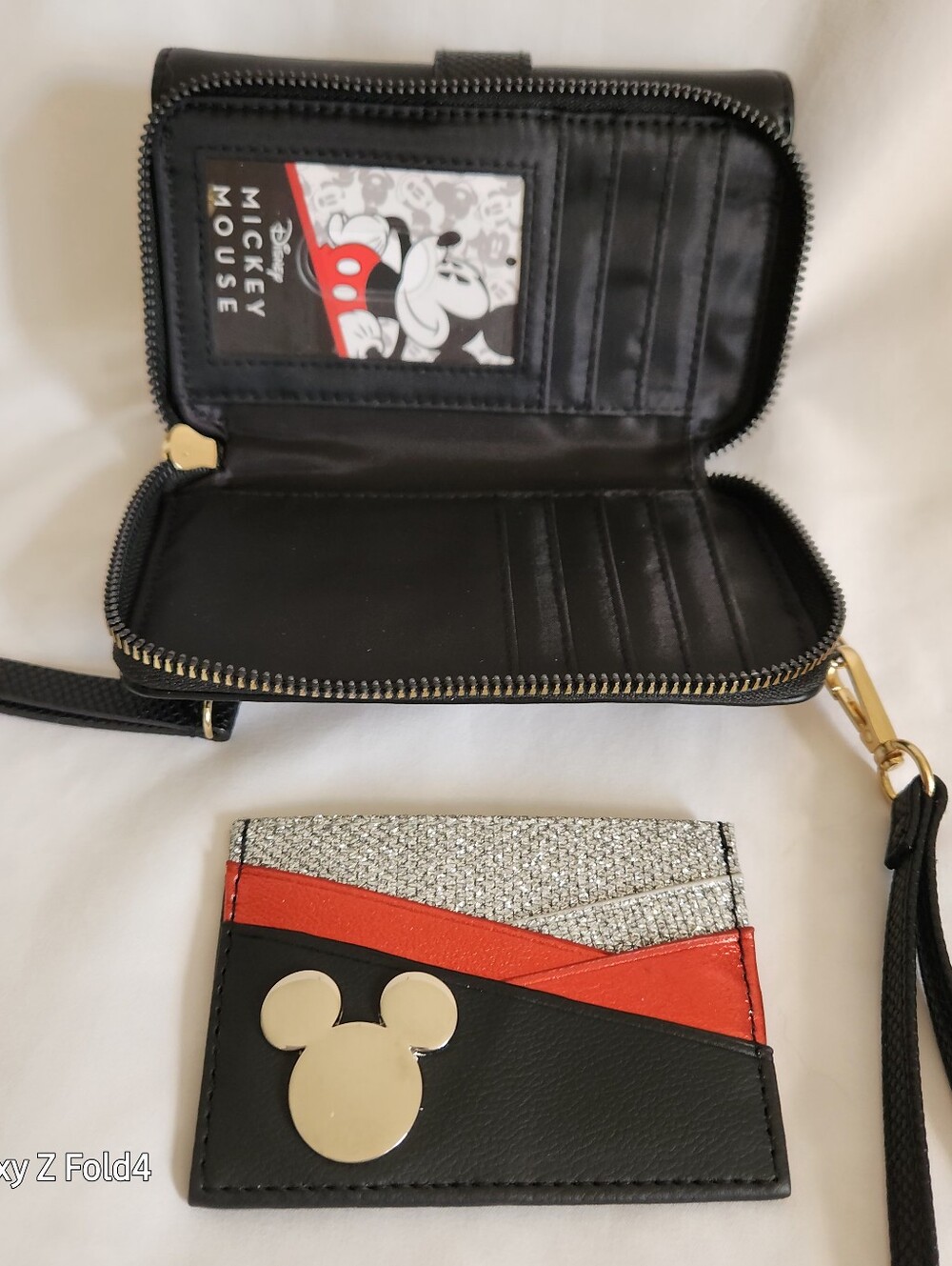 Disney Mickey Mouse Black Wallet with Gold Accent